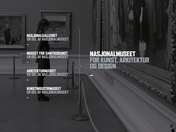 Typography over monochrome